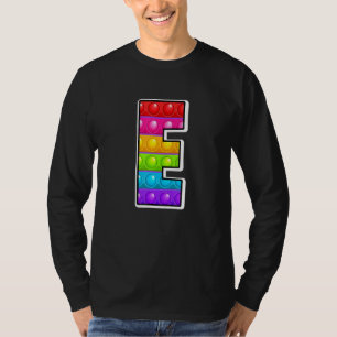 E Cutest Capital Letter C Alphabet Funny Poppin Ki T-shirt