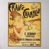 E. Debray Champagne Advertisement Poster (Voorkant)