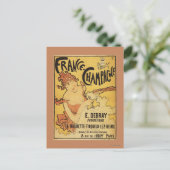E. Debray Champagne Advertisement Poster Briefkaart (Staand voorkant)