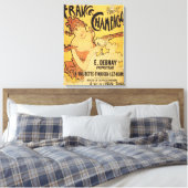 E. Debray Champagne Advertisement Poster Canvas Afdruk (Insitu (Slaapkamer))