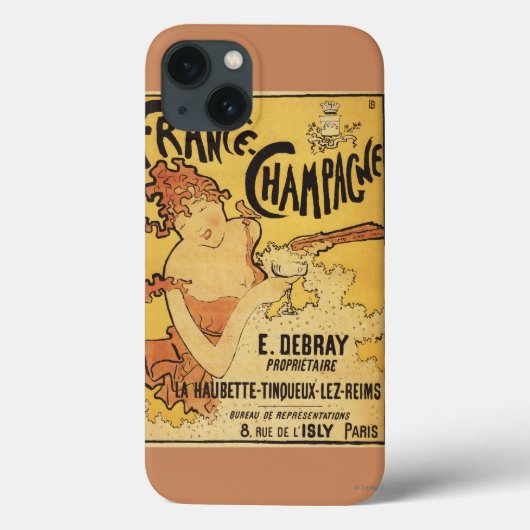E. Debray Champagne Advertisement Poster Case-Mate iPhone Case (Achterkant)