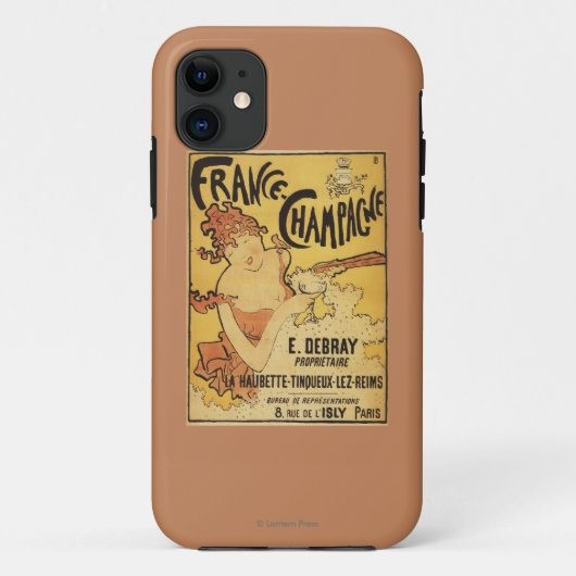 E. Debray Champagne Advertisement Poster Case-Mate iPhone Case (Achterkant)
