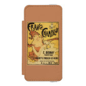 E. Debray Champagne Advertisement Poster Incipio iPhone Portemonnee Hoesje (Voorkant Agenda)