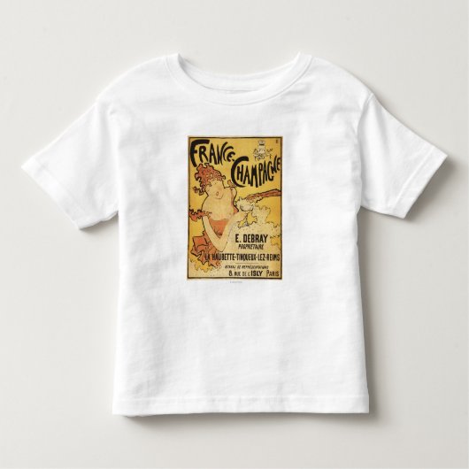 E. Debray Champagne Advertisement Poster Kinder Shirts (Voorkant)
