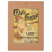 E. Debray Champagne Advertisement Poster Klembord (Achterkant)