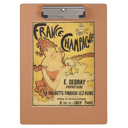 E. Debray Champagne Advertisement Poster Klembord (Voorkant)