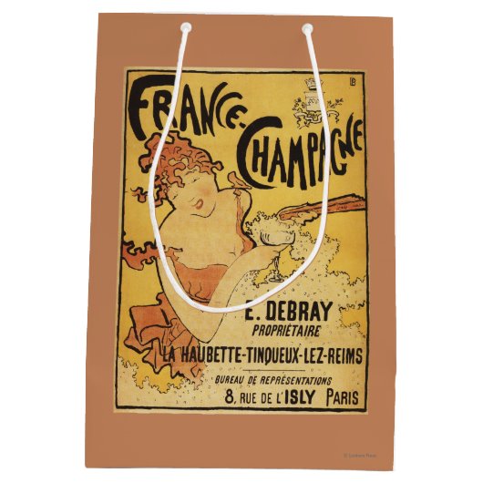 E. Debray Champagne Advertisement Poster Medium Cadeauzakje (Achterkant)