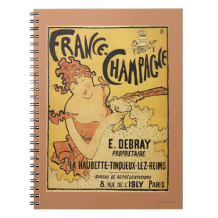 E. Debray Champagne Advertisement Poster Notitieboek
