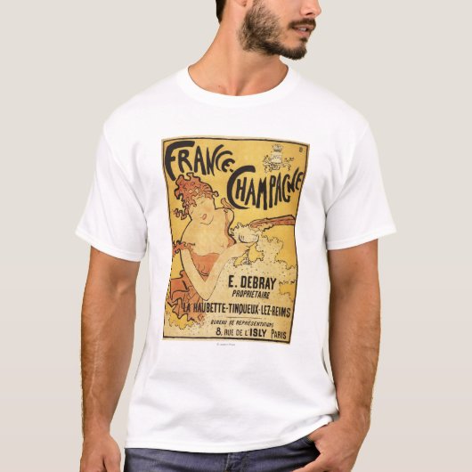 E. Debray Champagne Advertisement Poster T-shirt (Voorkant)