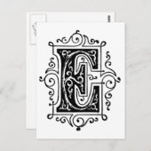 E Decoratieve brief Briefkaart (Voorkant / Achterkant)