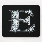 "E" Diamond Bling Mousepad Muismat (Voorkant)