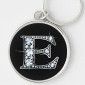"E" Diamond Bling Sleutelhanger (Voorkant)