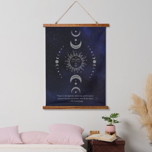 E.E. Cummings hemelgedicht Hangend Wandkleed (Slaapkamer)