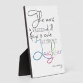 E.E. Cummings Laughter Quote Plaque Fotoplaat (Zijkant)