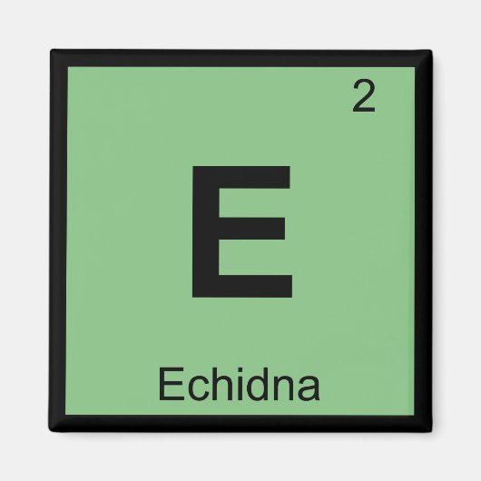 E - Echidna Grieks Scheikunde Periodiek Systeem Sy Magneet (Voorkant)