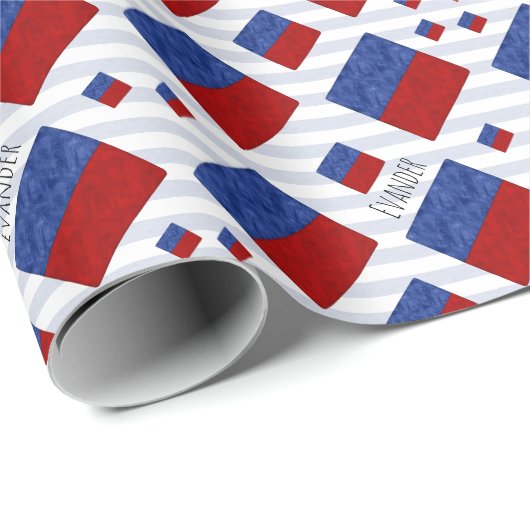 E Echo Nautical Signal Flag | Maritieme Code Cadeaupapier (Rol Hoek)