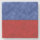 E Echo Waterverf Nautisch signaal Maritieme vlag Stenen Onderzetter (Voorkant)