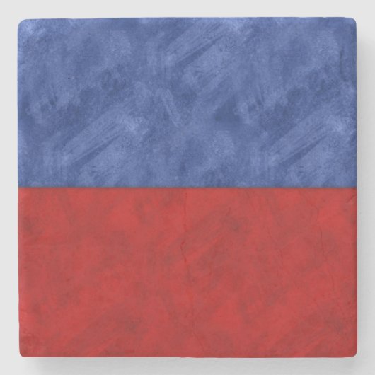 E Echo Waterverf Nautisch signaal Maritieme vlag Stenen Onderzetter (Voorkant)