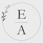 E & een op maat gesneden vinyl Sticker (Voorkant)