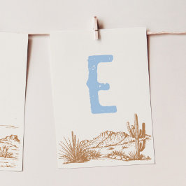 "E" EEN Westerne hoge stoel banner Kaart