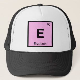 E - Elizabeth New Jersey Chemie Periodiek Systeem Trucker Pet