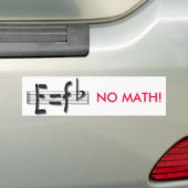 e eq F vlakke bumper sticker geen wiskunde (Op auto)