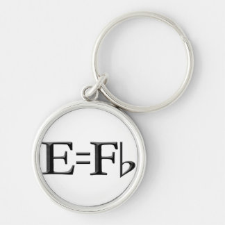 e=f platte ketting sleutelhanger