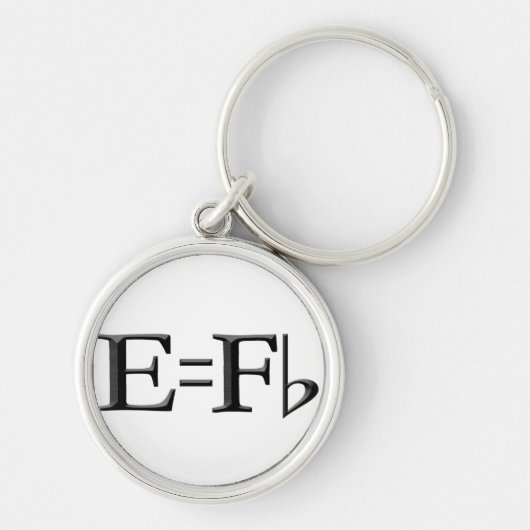 e=f platte ketting sleutelhanger (Voorkant)