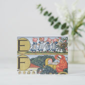 E-F uit een alfabet op basis van neursery-ritmes Briefkaart (Staand voorkant)