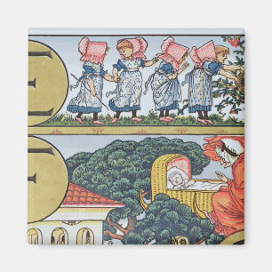 E-F uit een alfabet op basis van neursery-ritmes Magneet