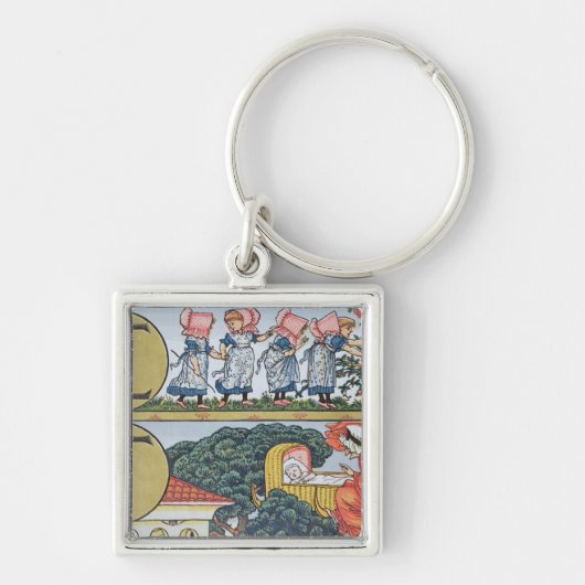 E-F uit een alfabet op basis van neursery-ritmes Sleutelhanger (Voorkant)