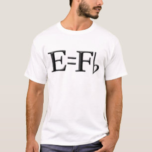 E=f vlak voor lichte kleuren t-shirt
