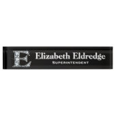 E Faux Diamond Desk Naambordje (Voorkant)