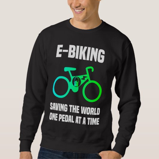 E-fiets E-fietsen pedaal grappen elektrische fie Trui (Voorkant)