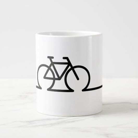 E fiets oplaadpunt lader symbool. Acculader Grote Koffiekop (Voorkant)