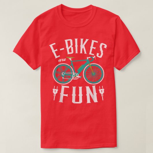 E-fietsen zijn leukste MTB-fietsbergbeklimmer voor T-shirt (Design voorkant)
