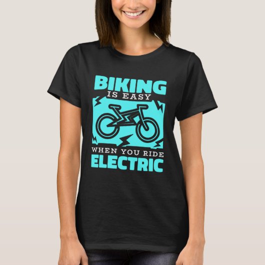 E Fietstocht Fietsfiets Batterij Elektrische fiets T-shirt (Voorkant)