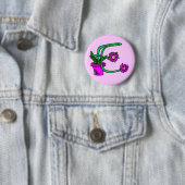 E - Flowers Monogram Button (In situ)