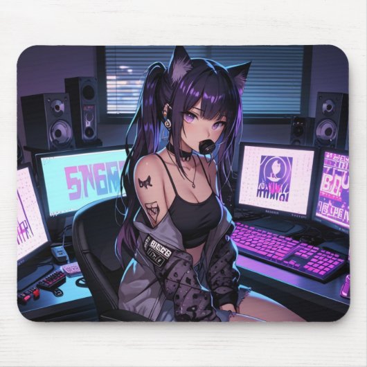 E-girl Mousepad Muismat (Voorkant)