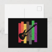 E-Gitarre Bunt Briefkaart (Voorkant / Achterkant)