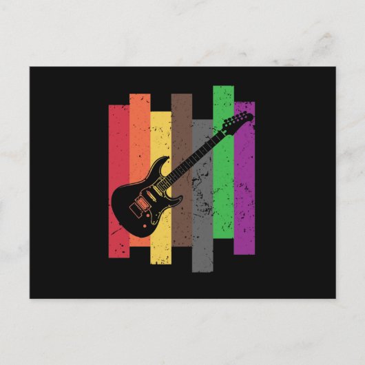 E-Gitarre Bunt Briefkaart (Voorkant)