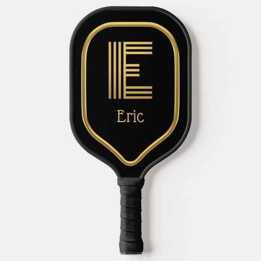 E Gold Initial Pickleball Paddle (Voorkant)