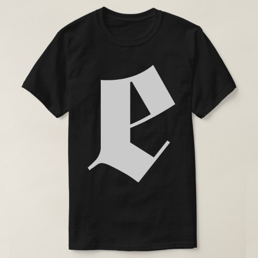 E gothic letter ontwerp t-shirt (Design voorkant)