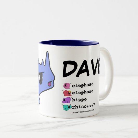 e.h.r...? Dave rechtshandige Mok (Voorkant rechts)