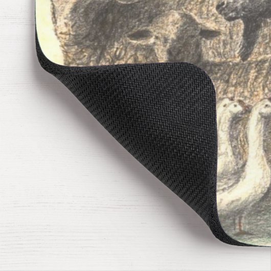 e-i-e-i-o-o-landbouwhuisdieren Mousepad Muismat (Hoek)