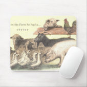 e-i-e-i-o-o-landbouwhuisdieren Mousepad Muismat (Met muis)