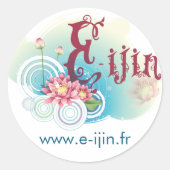 E-ijinauto Ronde Sticker (Voorkant)
