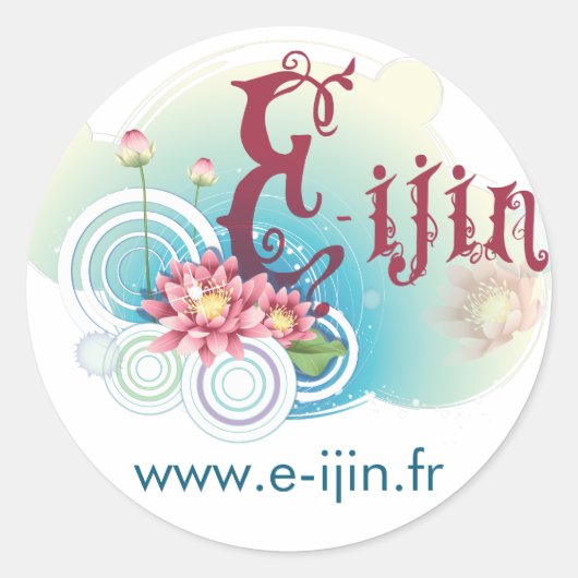 E-ijinauto Ronde Sticker (Voorkant)