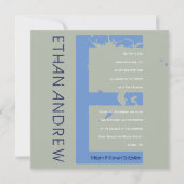 E Initiaal Collectie Bar Bat Mitzvah Uitnodiging (Voorkant)