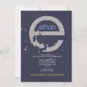 E Initiaal Collectie Bat Bar Mitswa Uitnodiging (Voorkant)